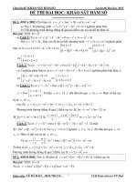 Tuyển chọn các bài toán về khảo sát hàm số có lời giải