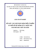 Đề xuất các giải pháp giảm thiểu ô nhiễm và thiết kế hệ thống xử lý nước thải cho nhà máy giấy Sài Gòn