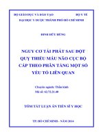 Nguy cơ tái phát sau đột quỵ thiếu máu não cục bộ cấp theo phân tầng một số yếu tố liên quan (tóm tắt)