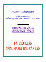 Tiểu luận Maketing căn bản