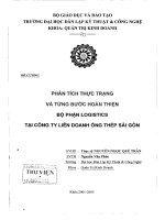 PHÂN TÍCH THỰC TRẠNG VÀ TỪNG BUỚC HOÀN THIỆN BỘ PHẬN LOGISTICS TẠI CÔNG TY LIÊN DOANH ỐNG THÉP SÀI GÒN
