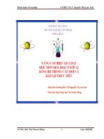 Nâng cao hiệu quả dạy học môn hóa học ở trường THPT bằng hệ thống câu hỏi và bài tập thực tiễn