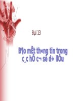 Bài 13. Bảo mật thông tin trong các hệ cơ sở dữ liệu