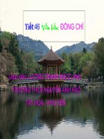 Tiết: 46 Văn bản: ĐỒNG CHÍ