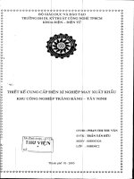 Thiết kế cung cấp điện xí nghiệp may xuất khẩu khu công nghiệp Trảng Bàng tỉnh Tây Ninh