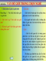 Vấn đề giới trong chọn nghề