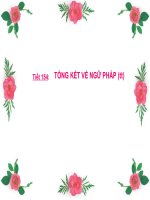 Văn9: Tiết 154 Tổng kết ngữ pháp