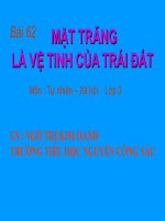 Mặt trăng là vệ tinh của trái đất
