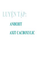 Luyen tap Andehit và Ãt cacboxlic
