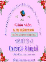 Nhận biết tập nói: Quả Cam, Quả Quýt