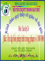 ÔN TẬP BỐN PHÉP TÍNH TRONG PHẠM VI 100.000