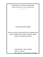 skkn nâng cao chất lượng môn toán cho hs lớp 8-9 thông qua sử dụng phương pháp tương tự trong giải toán THCS le quy don