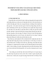skkn tích hợp kĩ năng sống vào giảng dạy một số bài trong bộ môn giáo dục công dânớp 10 thpt tống duy tân
