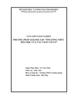 skkn phương pháp giải bài tập “tìm ông thức hoá học của các chất vô cơ