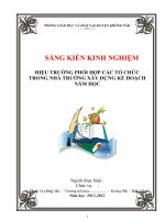 SÁNG KIẾN KINH NGHIỆM  HIỆU TRƯỞNG PHỐI HỢP CÁC TỔ CHỨC TRONG NHÀ TRƯỜNG XÂY DỰNG KẾ HOẠCH NĂM HỌC