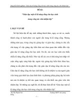 skkn giáo dục một số kĩ năng sống cho học sinh trong công tác chủ nhiệm lớp thpt an lương đông
