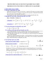 phương pháp giải các bài toán mạch điện xoay chiều