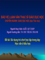 su dung tro choi trong day hoc van lop 1