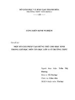 skkn một số giải pháp tạo hứng thú cho học sinh trong giờ học tin 11 THPT yên định 2