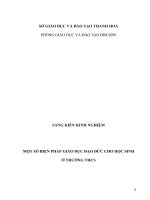 SKKN một số biện pháp giáo dục đạo đức cho học sinh cá biệt ở trường THCS BA ĐÌNH bỉm sơn