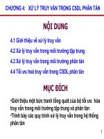 CHƯƠNG IV - XỬ LÝ TRUY VẤN TRONG CSDL PHÂN TÁN