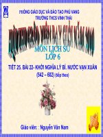 Khởi nghĩa Lý Bi (giải nhì GVG tỉnh)