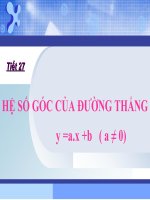 he so goc cua duong thang y=ax+b