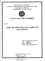 Thiết kế đồng hồ lịch nhiệt độ giao tiếp I2C