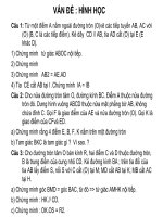 Tổng hợp các bài tập toán Hình ôn thi vào lớp 10