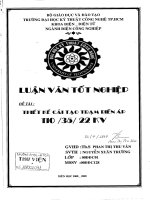 Thiết kế cải tạo trạm biến áp 110 35 22KV