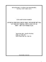 skkn áp dụng phương pháp thực hành để rút ra lý thuyết trong tiết làm văn lớp 10 tiết - đề văn nghị luận thpt triệu sơn