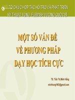 Một số vấn đề về phương pháp dạy học tích cực
