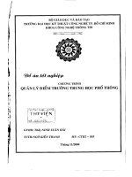 Chương trình quản lý điểm trường trung học phổ thông