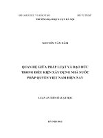 Quan hệ giữa pháp luật và đạo đức trong điều kiện xây dựng nhà nước pháp quyền việt nam hiện nay