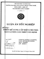 Thiết kế cung cấp điện cho nhà máy luyện cán thép Tân Định