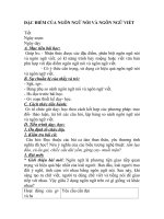 Đặc điểm của ngôn ngữ nói và ngôn ngữ viết