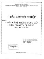 Thiết kế hệ thống cung cấp điện công ty cổ phần bông Bạch Tuyết
