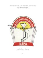 ĐÈ CƯƠNG MÔN TÂM LÝ TRONG QUẢN LÝ