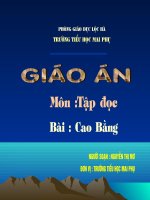 TẬP ĐỌC 5: Cao Bằng