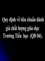 Bai 1 Bo tieu chuan Tieu hoc