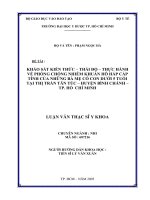 Kiến thức – thái độ –thực hành về phòng chống NKHHCT của những bà mẹ có con dưới 5 tuổi tại thị trấn tân túc ,huyện bình chánh TP HCM