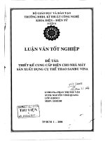 Thiết kế cung cấp điện cho nhà máy sản xuất dụng cụ thể thao Sampu Vina