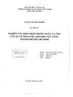 Nghiên cứu biện pháp phòng ngừa và ứng cứu sự cố tràn dầu cho khu vực cảng Thành phố Hồ Chí Minh