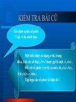 các phép toán với số phức