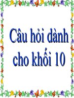Ngoại khóa Văn - Anh dành cho Khối 10