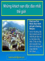 Những khách sạn độc đáo nhất thế giới.