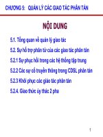 CHƯƠNG V - QUẢN LÝ CÁC GIAO TÁC PHÂN TÁN