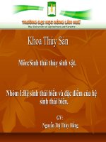 sinh thái thủy sinh vật