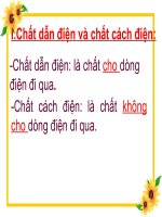 Chất dẫn điện- chất cách điện