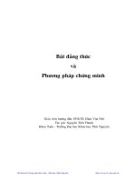 bất đẳng thức và phương pháp chứng minh